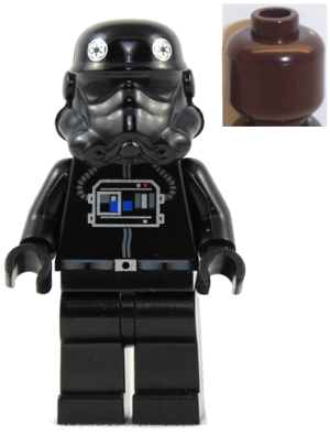 LEGO Minifigure -- TIE Fighter Pilot (Brown Head)-Star Wars / Star Wars Episode 4/5/6 -- sw035 -- Creative Brick Builders